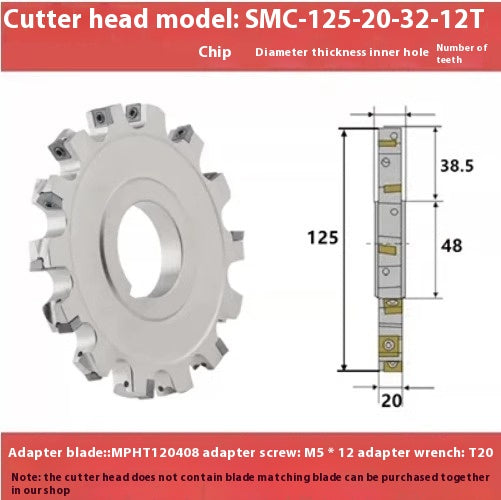 2080-CNC sleeve SMD side and face milling cutterhead CNC indexable chip SMC cutterhead T-slot grooving MPHT06 Shandong Denso Pricision Tools Co.,Ltd.